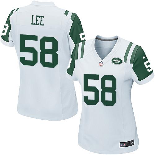 Nike Jets #58 Darron Lee White Women's Stitched NFL Elite Jersey